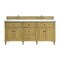 James Martin Vanities 72'' Double Vanity, Light Natural Oak w/ 3 CM Arctic Fall Solid Surface Top 424-V72-LNO-3AF - alternate 1
